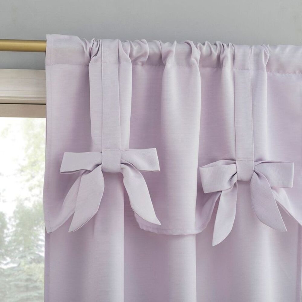 Open Box - Sun Zero - 40"x84" Sun Zero Emma Bow Valance Semi- Lavender